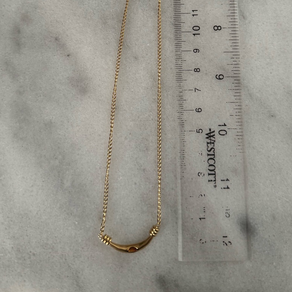 Gold Amber Tiger Eye Gem Pendant Necklace
Brand New - Picture 5 of 7